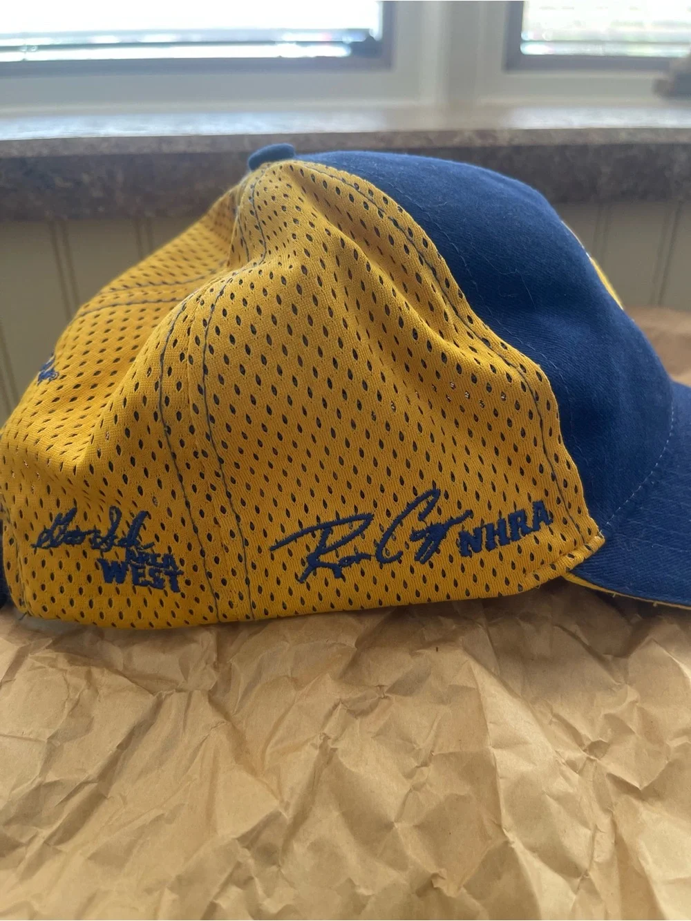 Nascar NAPA Racing Blue and Yellow Mesh Hat